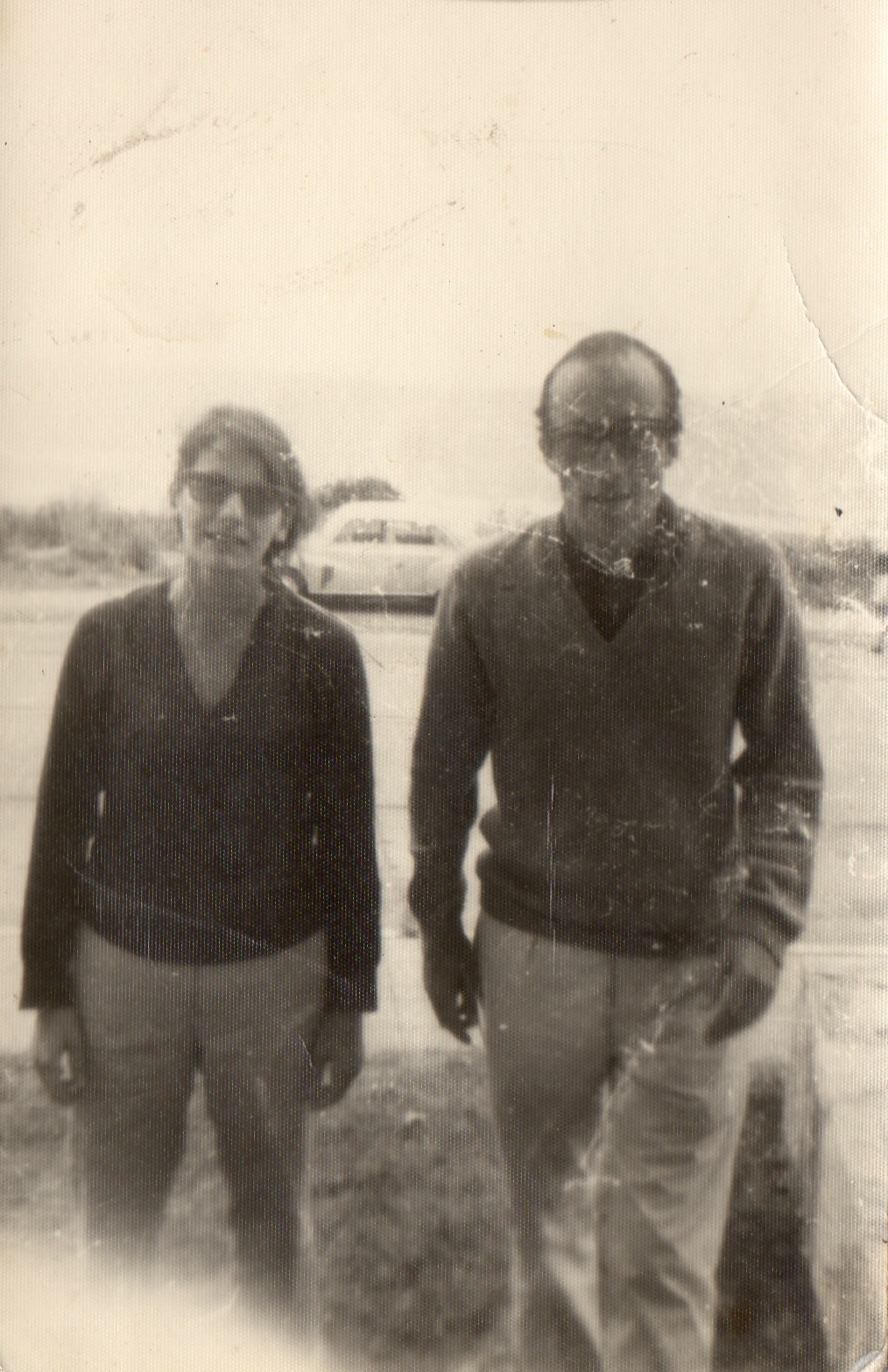 Con Mirta Luciani, madre de sus dos hijos.